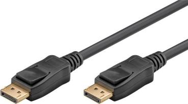 DisplayPort 1.4 Kabel UHD 8K@60Hz , DP-Stecker > Stecker , vergoldet ,  32.4 Gbit/s ,schwarz -5m