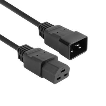 Kaltgerätekabel  , 16A , Stecker C20  <> C21 , 2.5mm², CE ,schwarz - 2m