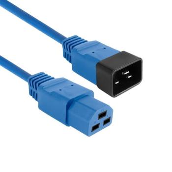 Kaltgerätekabel  , 16A , Stecker C20  <> C21 , 2.5mm², CE , blau -2m