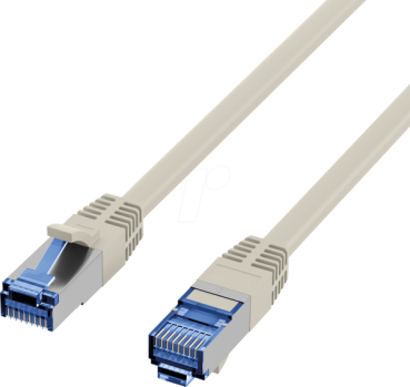 TPE Cat.7 Rohkabel superflex Patchkabel Cat.6A , AWG26/7  S/FTP ,CU , 2x RJ45 STP,  LZSH , grau - 10m