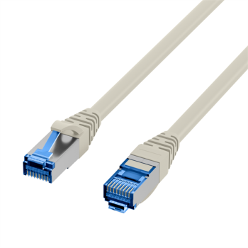 Cat.6A Patchkabel ,10 Gigabit S/FTP, Slimline RJ45 STP   RJ45 STP , PVC  UL-E337615 , grau - 2m