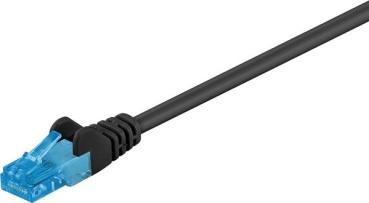 Cat.6A U/UTP Patchkabel 10Gbit , Slimline  2 x RJ45 ungeschirmt , LSZH , schwarz  - 0.25m