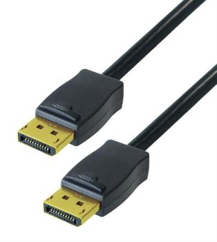 DisplayPort 2.0 Kabel UHD 8K@60Hz , DP-Stecker > Stecker , vergoldet , 40 Gbit/s ,schwarz - 2m