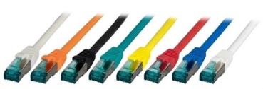 Cat.6A Patchkabel ,10 Gigabit  S/FTP, Slimline RJ45 STP <> RJ45 STP , LSZH, blau - 0.25m