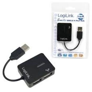 Preview: LogiLink UA0139 USB2.0 , 4-Port Mini Hub, passiv Bus-Powered, schwarz