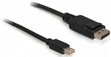 Mini DisplayPort 1.2  Adapterkabel, Mini DP Stecker   DP Stecker, vergoldete Kontakte, schwarz - 2m