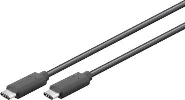 5 Gbit/s  Super Speed Kabel  USB3.2 G1 , 2 x Stecker Typ C ,Kupfer , 3A ,schwarz -1m