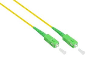 LWL Simplex Patchkabel 2mm , SC-APC (8°) / SC-APC (8°) , OS2 , gelb , LSZH -2m