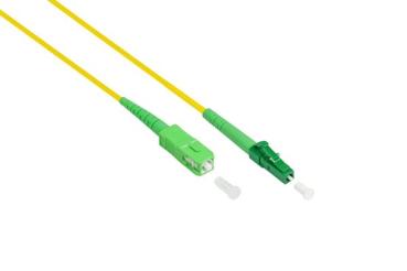 LWL Simplex Patchkabel 2mm , LC-APC (8°) / SC-APC (8°) , OS2 , gelb , LSZH -5m