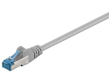 Cat.6A Patchkabel  ,10 Gigabit  S/FTP, Slimline RJ45 STP <> RJ45 STP , grau - 1m