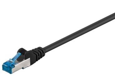 Cat.6A Patchkabel ,10 Gigabit S/FTP, Slimline RJ45 STP <> RJ45 ,  schwarz - 0.5m