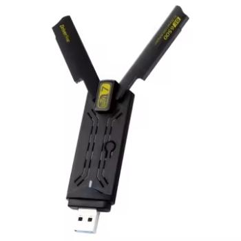 WIFI 7- BE6500 Wireless USB3.2 Adapter 6 GHz , 802.11be/ax/ac/a/b/g/n , WPA3 , Win 10/11 - schwarz