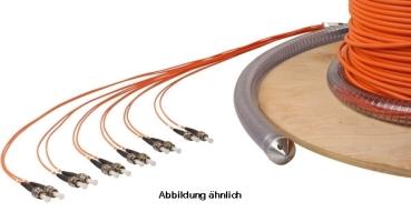 LWL Breakout Außenkabel , vorkonfektioniert A-DQ(ZN)B2Y 24E9/125µm , LC - LC OS2  -330m