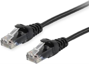 600MHz GIGABIT Cat.6A Patchkabel  U/UTP , Cat.7 Rohkabel , RJ45 STP <> RJ45 STP , schwarz - 2m