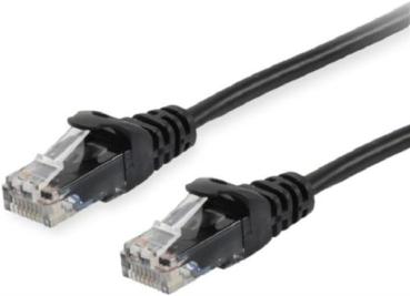 600MHz GIGABIT Cat.6A Patchkabel  U/UTP , Cat.7 Rohkabel , RJ45 STP <> RJ45 STP , schwarz - 7.5m