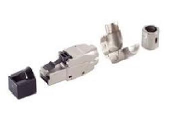 Feldkonfektionierbarer -Werkzeugfreier RJ45 Stecker CAT.8.1 STP geschirmt , max. Kabeldurchm.: 8,5 mm