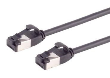 40Gbit/s High End Patchkabel 4.3mm TPE Cat. 8.1 slim , PIMF, 2xRJ45 Stecker , LSZH , schwarz -7.5m