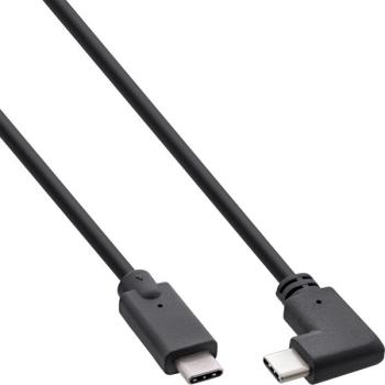 20Gb/s Verbindungskabel USB 3.2 Gen.2 , USB-C Stecker >Stecker gewinkelt , schwarz - 1.5m