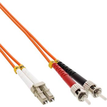 LWL Duplex Patchkabel, ST/LC, 50/125µ OM2, orange , LSZH - 2m