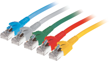 Sonderkonfektion Cat.6A Patchkabel Draka UC900 ,10 Gigabit S/FTP, Slimline  2 x RJ45/TM31 , LSZH, grau - 12m