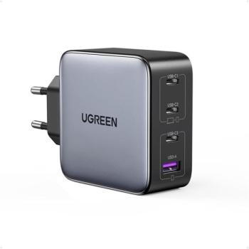 UGREEN Nexode USB C Ladegerät 100W PD 3.0 , 4 Ports Charger PD Ladegerät , schwarz/Silber