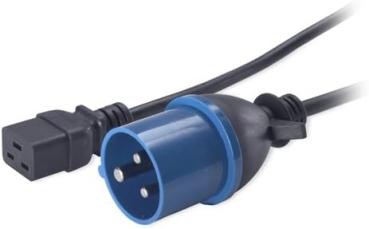 APC  Netzkabel AP9876 , Stecker  C19 > IEC309 , 16A , VDE , schwarz - 2.5m