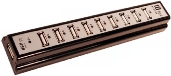 LogiLink UA0096 USB2.0 10-Port Hub mit Netzteil 3.5A, schwarz