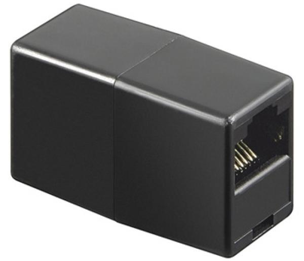 Modular Adapter , Belegung 1:1, U/UTP, RJ45(8P8C) Buchse   RJ45(8P8C) Buchse, schwarz