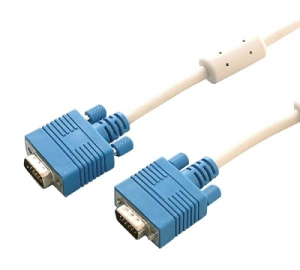 ProSVGA Kabel, 4C+5, RF-Blok, DBHD15 Stecker   Buchse, Ferrit, grau -  15m