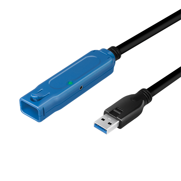 LogiLink UA0177 USB3.0 Repeater Kabel A/M > A/F, blau/schwarz , 10m
