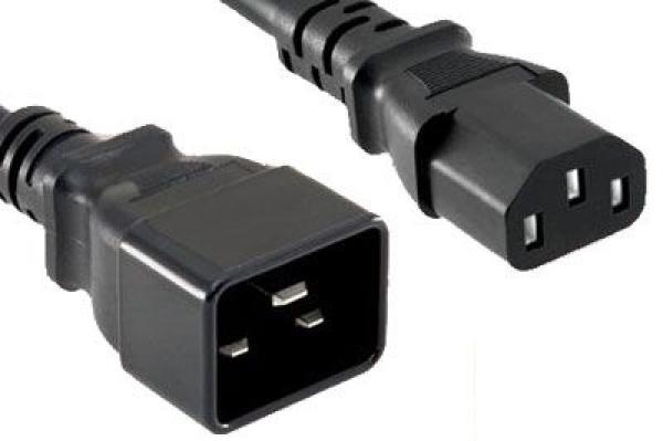 Netzkabel , USV Verlängerung , Stecker C13    C20 ,1mm², schwarz - 1,80m