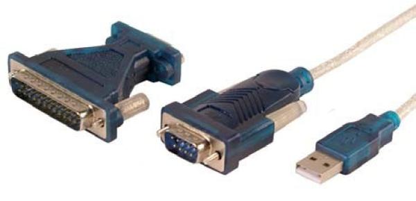 LogiLink UA0042A USB2.0 zu Seriell Kabeladapter, RS232 (DB9 oder DB25) -Kabel 1.2m