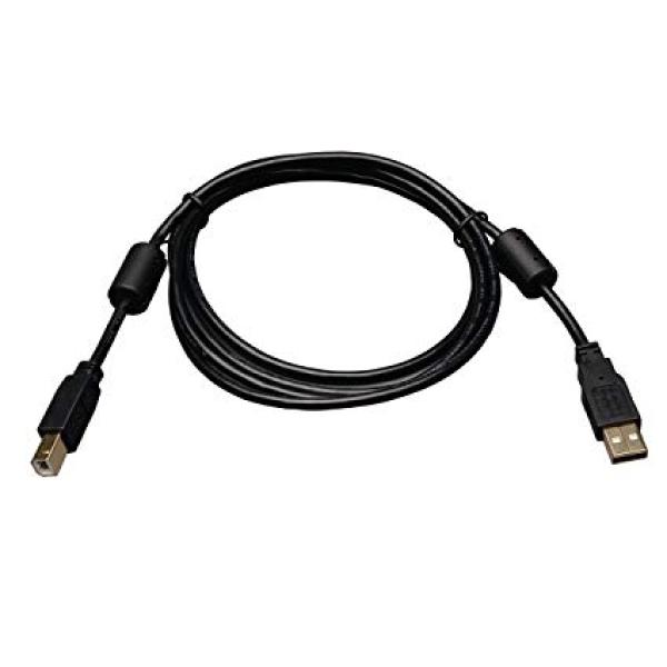 Sonderanfertigung USB2.0 Kabel , USB A Stecker   USB B Stecker, 2x Ferrit , schwarz - 1.8m