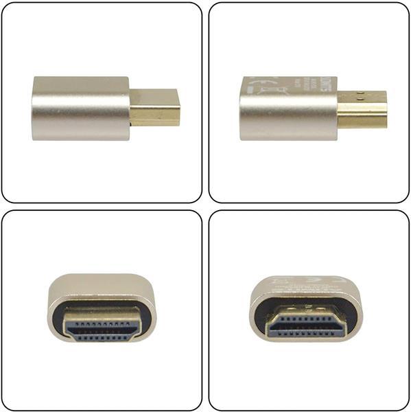 4K HDMI- Monitor  Adapter Dummy Stecker , 4096x2160 @ 60Hz - Gold