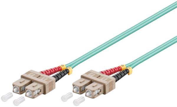 LWL Duplex Patchkabel, SC/SC, 50/125µ OM3, türkis/aqua, LSZH - 2m