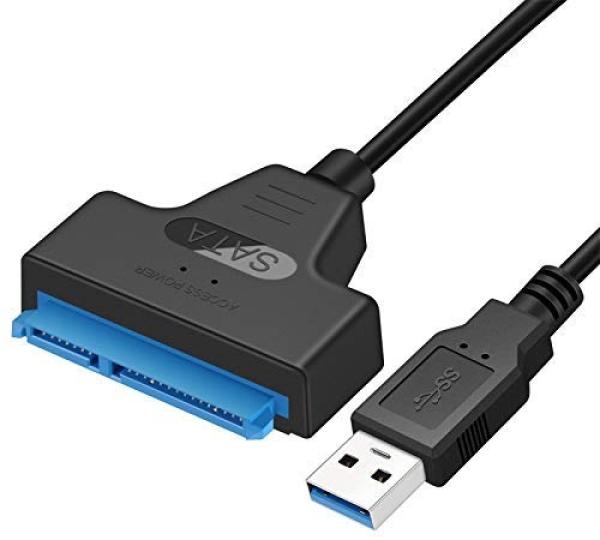 USB3 zu SATA Kabel-Adapter 2.5 Zoll SSD Festplatte Konverter, Komp. Windows XP/7/8/10 u.Linux - 0,13m