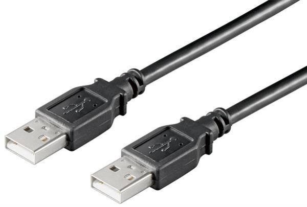 USB2.0 Hi-Speed Verbindungskabel , 2 x USB A Stecker , schwarz - 1.8m