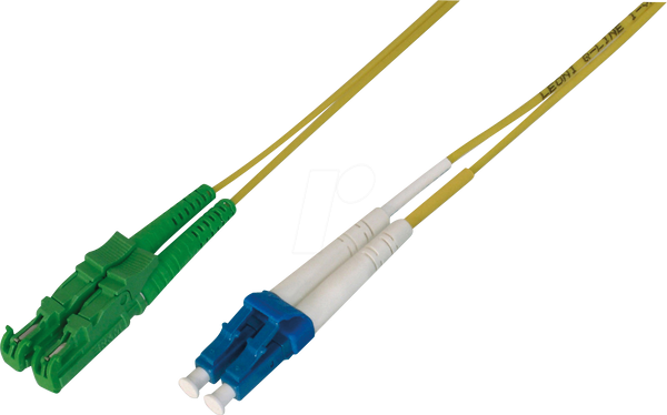 LWL Duplex Patchkabel , E2000/APC  LC /UPC , Grade B1 /B2 ,SM , 9/125µ, OS2 , gelb , LSZH - 10m