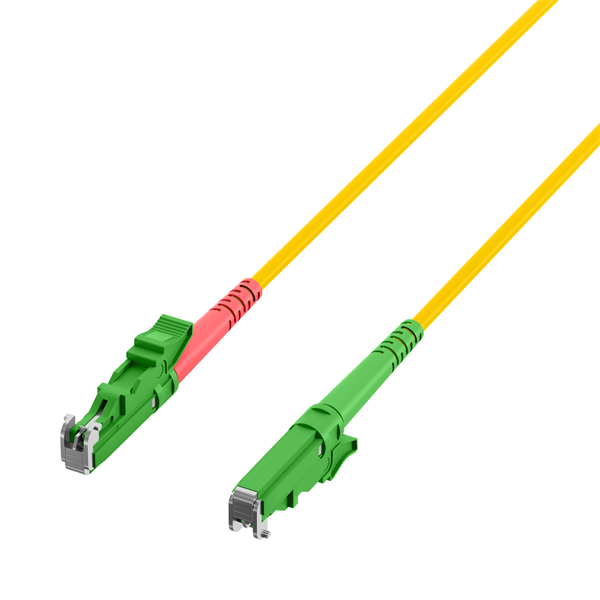LWL Duplex Patchkabel , E2000/APC  E2000/APC , Grade B1 , SM , 9/125µ, OS2 , gelb , LSZH -10m