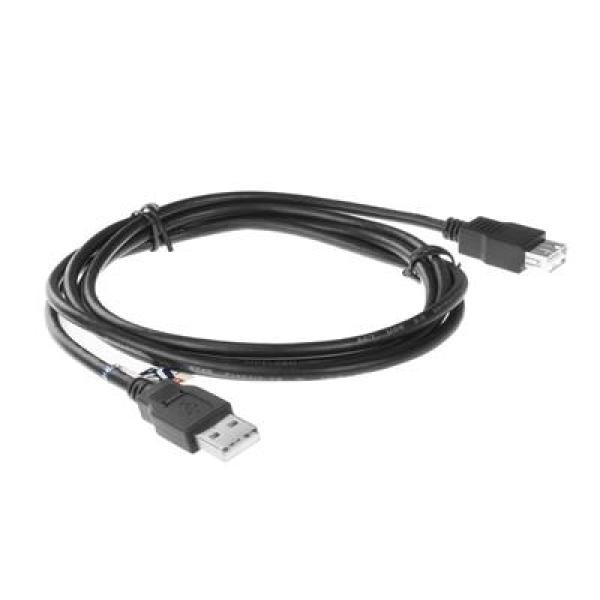 USB2.0 Hi-Speed Verlängerungskabel AWG28/24 , USB A Stecker   USB A Buchse , schwarz - 1.8m