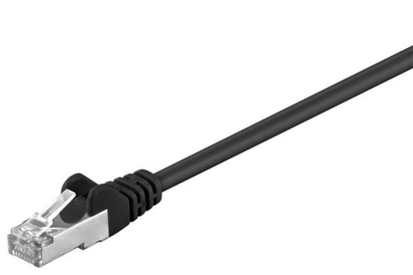 Cat.5e  Patchkabel,100MHZ, SF/UTP,CCA, RJ45 STP   RJ45 STP, PVC, schwarz - 15m