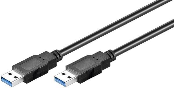 PREMIUM USB3.0 High Quality Kabel 5GBits, UL20276 , CU , USB A Stecker   USB A Stecker, schwarz - 1m