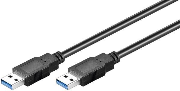 PREMIUM USB3.0 High Quality Kabel 5GBits, UL20276 , CU , USB A Stecker   USB A Stecker, schwarz - 1.8m