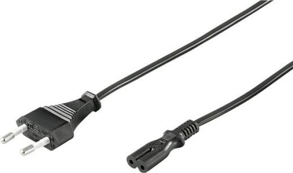 Netzkabel  Eurostecker CEE7/16    Buchse CEE7 gerade , schwarz - 1.5m