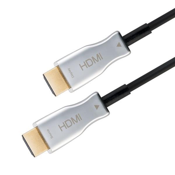 Optisches Hybrid 4K@60Hz  AOC HDMI Kabel, HDMI19 Typ A Stecker   Stecker vergoldet , schwarz - 10m