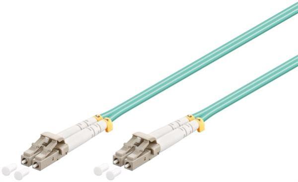 LWL Duplex Patchkabel, LC/LC, 50/125µ OM3, türkis/aqua, LSZH - 3m