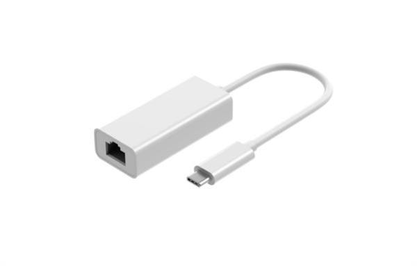 USB-C Gigabit Ethernet Adapter 1000/100/10 Mbps , USB-C > RJ45 , 5 Gbit/s ,weiß - 0.20m
