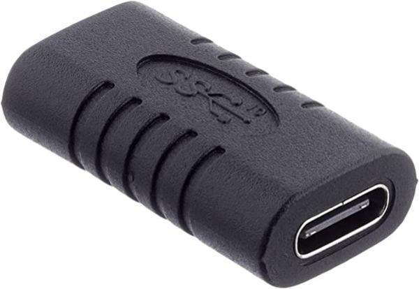 5Gbit/s Adapter / Verbinder  USB-C  auf USB-C , Buchse /  Buchse , schwarz