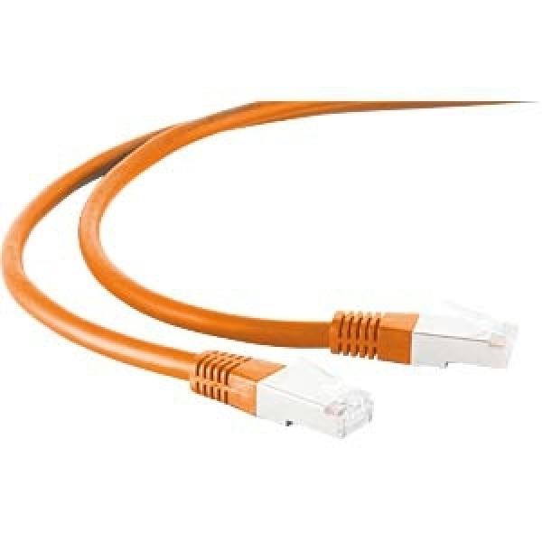 PREMIUM GIGABIT Patchkabel S/FTP(PIMF), Cat.7 Rohkabel AWG26/7, 2 x RJ45, LSZH, orange -50m