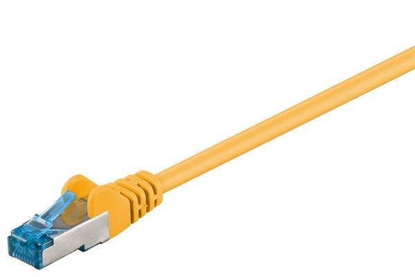 Cat.6A Patchkabel ,10 Gigabit  S/FTP, Slimline RJ45 STP   RJ45 STP , gelb - 15m